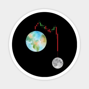 Crypto Hodl Vintage Trading Chart To The Moon Magnet